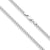Solid 925 Sterling Silver  3.5mm Diamond Cut Link Curb Chain Necklace for Women Men