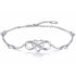 925 Sterling Silver Anklet for Women Infinity Heart Ankle Bracelet  Love Charm Adjustable Large Bracelet Mother's Day Gift for Women Girls Wife