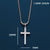 Cross Necklace for Men Mens Necklace Small Silver Cross Pendant Gift for Men Brother