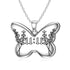 925 Sterling Silver Angel Number Butterfly Pendant Necklace for Women 1111 444 777 Necklace Numerology Jewelry Gift for Women Girls Mother