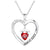Sterling Silver Birthstone Necklace Heart Graduation Necklace Class of 2023 College Graduation Gif