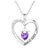 Sterling Silver Birthstone Necklace Heart Graduation Necklace Class of 2023 College Graduation Gif