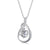 925 Sterling Silver Urn Pendant Necklaces for Ashes 12 Birthstones Cubic Zirconia Teardrop Keepsake Cremation Jewelry Women Memorial Gifts