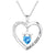 Sterling Silver Birthstone Necklace Heart Graduation Necklace Class of 2023 College Graduation Gif