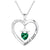 Sterling Silver Birthstone Necklace Heart Graduation Necklace Class of 2023 College Graduation Gif