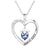 Sterling Silver Birthstone Necklace Heart Graduation Necklace Class of 2023 College Graduation Gif