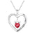 Sterling Silver Birthstone Necklace Heart Graduation Necklace Class of 2023 College Graduation Gif