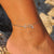 925 Silver Birth Flower Bracelet/Necklace Birthstone Personalized Flower Bracelet Custom Flower Necklace Anklet Nature Bracelet romanticwork Anklet SILVER 