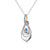 925 Sterling Silver Ash Necklace Memorial Teardrop CZ Keepsake Pendant Infinity Urn Necklace for Ashes for Women Cremation Jewelry romanticwork Aqua blue 