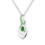 925 Sterling Silver Ash Necklace Memorial Teardrop CZ Keepsake Pendant Infinity Urn Necklace for Ashes for Women Cremation Jewelry romanticwork Green 