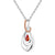 925 Sterling Silver Ash Necklace Memorial Teardrop CZ Keepsake Pendant Infinity Urn Necklace for Ashes for Women Cremation Jewelry romanticwork Orange red 