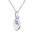 925 Sterling Silver Ash Necklace Memorial Teardrop CZ Keepsake Pendant Infinity Urn Necklace for Ashes for Women Cremation Jewelry romanticwork Violet 