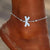 925 Sterling Silver Color Dragonfly Anklet Stackable anklet enjoy life creative 