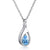 925 Sterling Silver Cremation Jewelry Memorial CZ Teardrop Ashes Keepsake Urns Pendant Necklace for urn Necklaces Ashes Jewelry Gifts stock romanticwork Blue 