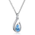925 Sterling Silver Cremation Jewelry Memorial CZ Teardrop Ashes Keepsake Urns Pendant Necklace for urn Necklaces Ashes Jewelry Gifts