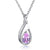 925 Sterling Silver Cremation Jewelry Memorial CZ Teardrop Ashes Keepsake Urns Pendant Necklace for urn Necklaces Ashes Jewelry Gifts stock romanticwork Pink 