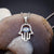 925 Sterling Silver Evil Eye Hamsa White Blue Cz Womens Pendant Necklace Evil Eys necklace enjoy life creative 