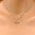 925 Sterling Silver Evil Eye Hamsa White Blue Cz Womens Pendant Necklace Evil Eys necklace enjoy life creative 