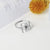 925 Sterling Silver Flower Ring Sunflower Lily Rose Lotus Ring Jewelry Gift for Women Girl Nature Ring enjoy life creative 