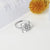 925 Sterling Silver Flower Ring Sunflower Lily Rose Lotus Ring Jewelry Gift for Women Girl Nature Ring enjoy life creative 