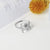 925 Sterling Silver Flower Ring Sunflower Lily Rose Lotus Ring Jewelry Gift for Women Girl Nature Ring enjoy life creative 