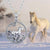 925 Sterling Silver Horse Necklace Cubic Zirconia Animal Love Heart Pendant Necklace Gifts for Women with Gifts Box Animal necklace enjoy life creative 