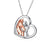 925 Sterling Silver Horse with Girl Heart Pendant Necklace for Girls, Girlfriend，Teens, Women, Daughter Sterling Silver Necklace enjoy life creative A Horse with Girl Necklace 