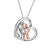 925 Sterling Silver Horse with Girl Heart Pendant Necklace for Girls, Teens, Women, Daughter, Girlfriend Sterling Silver Necklace enjoy life creative White house with girl necklace 