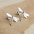 925 Sterling Silver Polished Dragonfly Stud Earrings stock romanticwork SILVER 