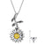 925 Sterling Silver Sunflower Daisy Urn Necklace Keepsake Ashes Cremation Hair Memorial Jewelry stock romanticwork Sunflower Urn Necklace A 