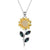 925 sterling silver Sunflower Necklace Sterling Silver Sunflower Crystal Pendant Necklace Sunflower Jewelry for Women Girls Gifts Nature Necklace enjoy life creative 