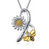 925 Sterling Silver Sunflower Necklace Bee Earrings You Are My Sunshine Daisy Flower Pendant Jewelry for Women