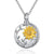 925 Sterling Silver Sunflower Urn Necklace for Ashes Cremation Jewelry for Ashes of Loved Ones Keepsake Urn Necklace romanticwork Sunflower-round 