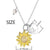 925 Sterling Silver Sunflower You Are My Sunshine Monogram Initial 26 Letter Pendant Custom A to Z Necklace stock enjoy life creative 