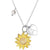 925 Sterling Silver Sunflower You Are My Sunshine Monogram Initial 26 Letter Pendant Custom A to Z Necklace stock enjoy life creative A-Sunflower 