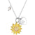 925 Sterling Silver Sunflower You Are My Sunshine Monogram Initial 26 Letter Pendant Custom A to Z Necklace stock enjoy life creative G-Sunflower 