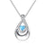 925 Sterling Silver Teardrop Cremation Jewelry Heart CZ Urn Pendant Necklace for Ashes Keepsake Urn Memorial Ash Jewelry Gift for Women Urn Necklace romanticwork Aqua blue 