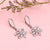 925 Sterling Silver White/Blue CZ Snowflake Leverback Earrings Drop & Dangle Earrings stock Visit the JO WISDOM Store 