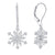 925 Sterling Silver White/Blue CZ Snowflake Leverback Earrings Drop & Dangle Earrings stock Visit the JO WISDOM Store white earrings 
