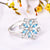925 Sterling Silver White/Blue CZ Snowflake Leverback Earrings/Necklace /Ring stock Visit the JO WISDOM Store 