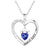 Sterling Silver Birthstone Necklace Heart Graduation Necklace Class of 2023 College Graduation Gif