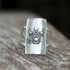 925 Sterling Silver Highland Cow Ring Highland Cow and Flower Ring Gift Ring
