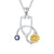 925 Sterling Silver Stethoscope Necklace with Sunflower Birthstone Necklace for Women Medical Doctor Nurse Jewelry Gift