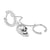 Black Eye Skull Earring Clip Hoop 925 Sterling Silver single stock Romanticwork Jewelry 