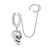 Black Eye Skull Earring Clip Hoop 925 Sterling Silver single stock Romanticwork Jewelry 