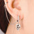 Black Eye Skull Earring Clip Hoop 925 Sterling Silver single stock Romanticwork Jewelry 