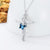 Butterfly Cross Urn Necklaces for Ashes 925 Sterling Silver Blue/Purple Crystal Butterfly Cross Necklace for Women stock romanticwork 