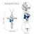 Butterfly Cross Urn Necklaces for Ashes 925 Sterling Silver Blue/Purple Crystal Butterfly Cross Necklace for Women stock romanticwork 