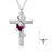 Butterfly Cross Urn Necklaces for Ashes 925 Sterling Silver Blue/Purple Crystal Butterfly Cross Necklace for Women stock romanticwork Purple Butterfly Urn 