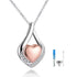Cremation Jewelry 925 Sterling Silver Teardrop Urn Necklace for Ashes Heart Shape Memorial Keepsake Pendant for Human Ashes for Women Gift